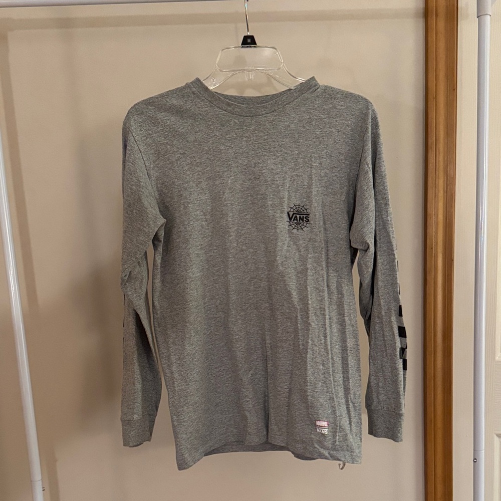 Limited Edition Vans/Marvel Collab Spider-Man Heather Gray Long Sleeve Tee